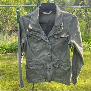 Hollister Utility/cargo jacket military green sz S